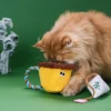 Interactive Sniff & Sip Tea Set for cats and dogs: a puzzle toy with a treat-hiding teapot and chewable handle for mental stimulation and dental health