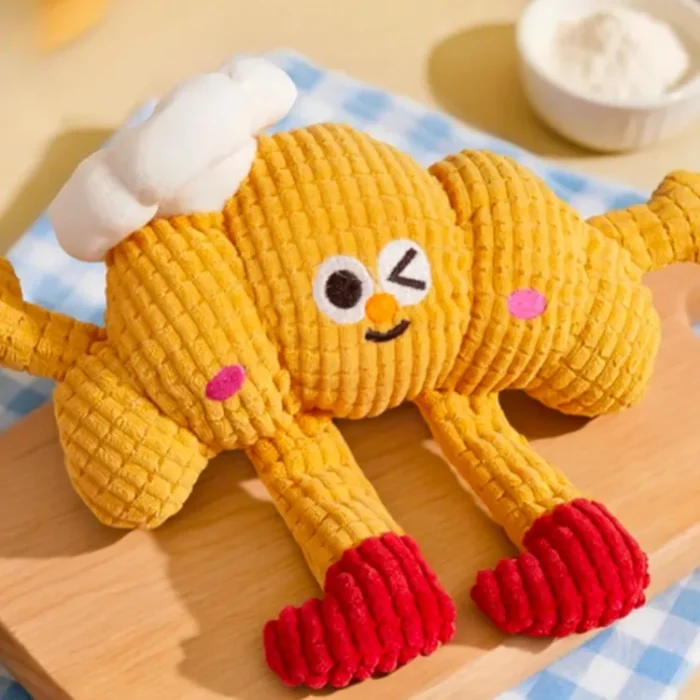 1-65 Croissant cat toy with catnip and crinkle paper